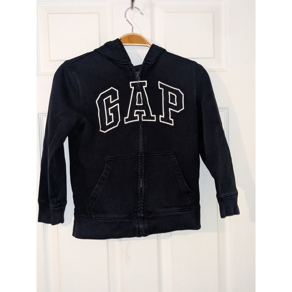 GAP Kids Full Zip Hoodie‎ Sweatshirt Blue Logo Graphic Casual Size M 8-9 - Picture 1 of 7